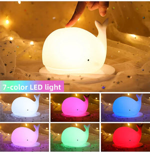 Whale Colour-Changing Night Light