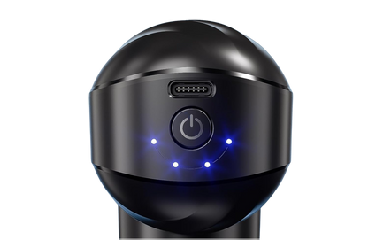 Portable Mini Massage Gun – Handheld Percussion Massager with 4 Heads, Quiet Brushless Motor, USB-C Charging, Black