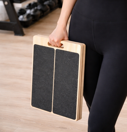 Adjustable Wooden Slant Board – Foldable Incline Stretch Board (30°–45°) with Anti-Slip Surface for Exercise and Balance Training