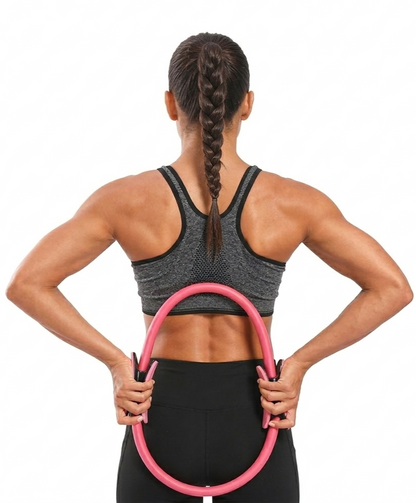 15" Pilates Ring with Foam Padded Handles – Lightweight Fitness Resistance Ring for Pilates and Exercise