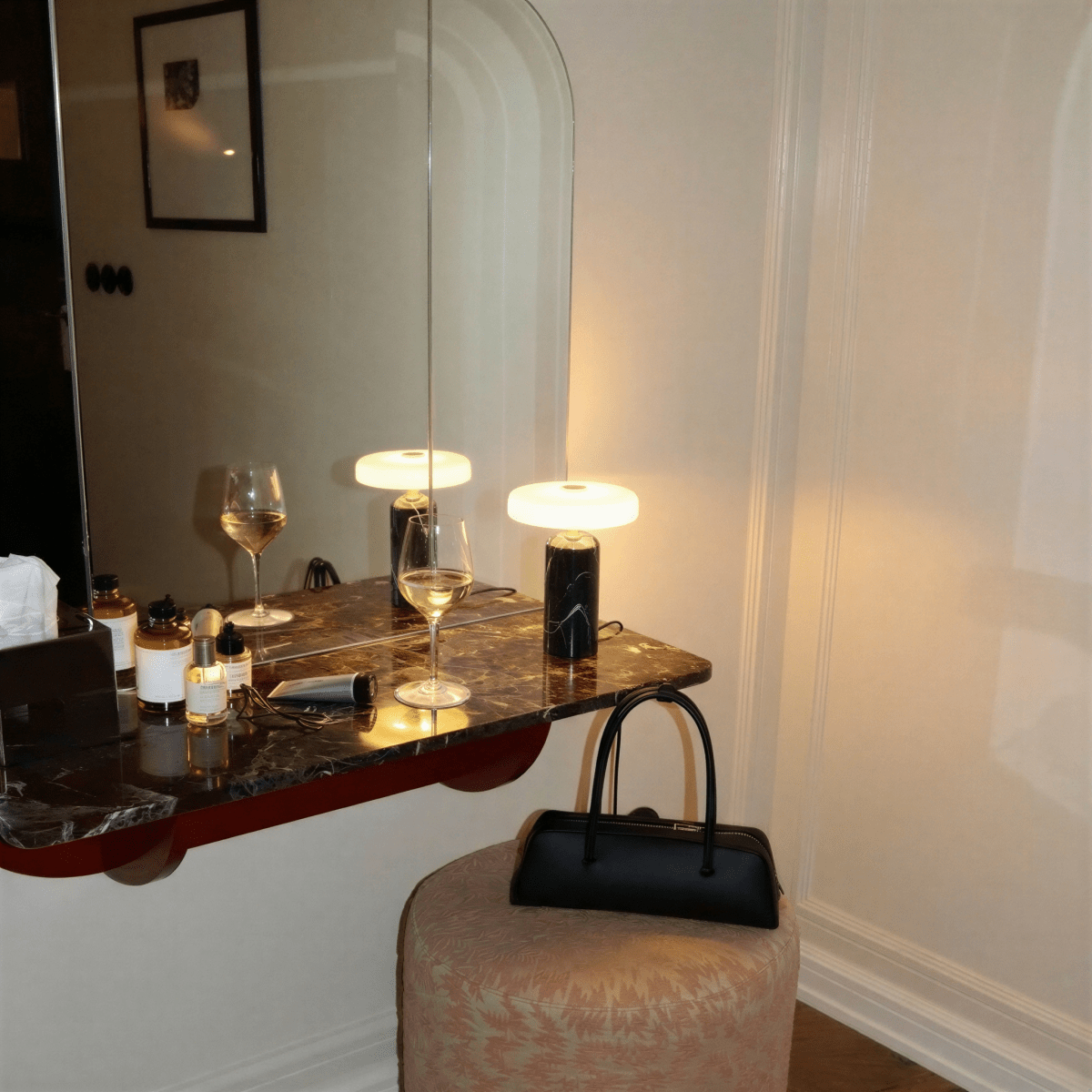 Ophira Contemporary Glass Marble LED Table Lamp Soft Bedside and Console Accent
