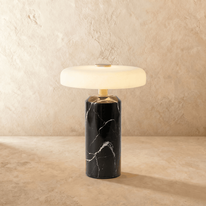 Ophira Contemporary Glass Marble LED Table Lamp Soft Bedside and Console Accent