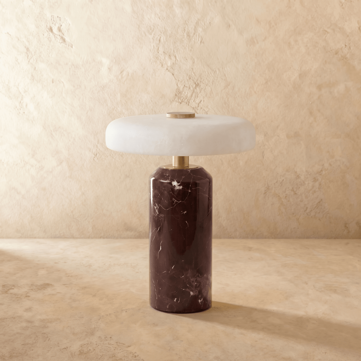 Ophira Contemporary Glass Marble LED Table Lamp Soft Bedside and Console Accent