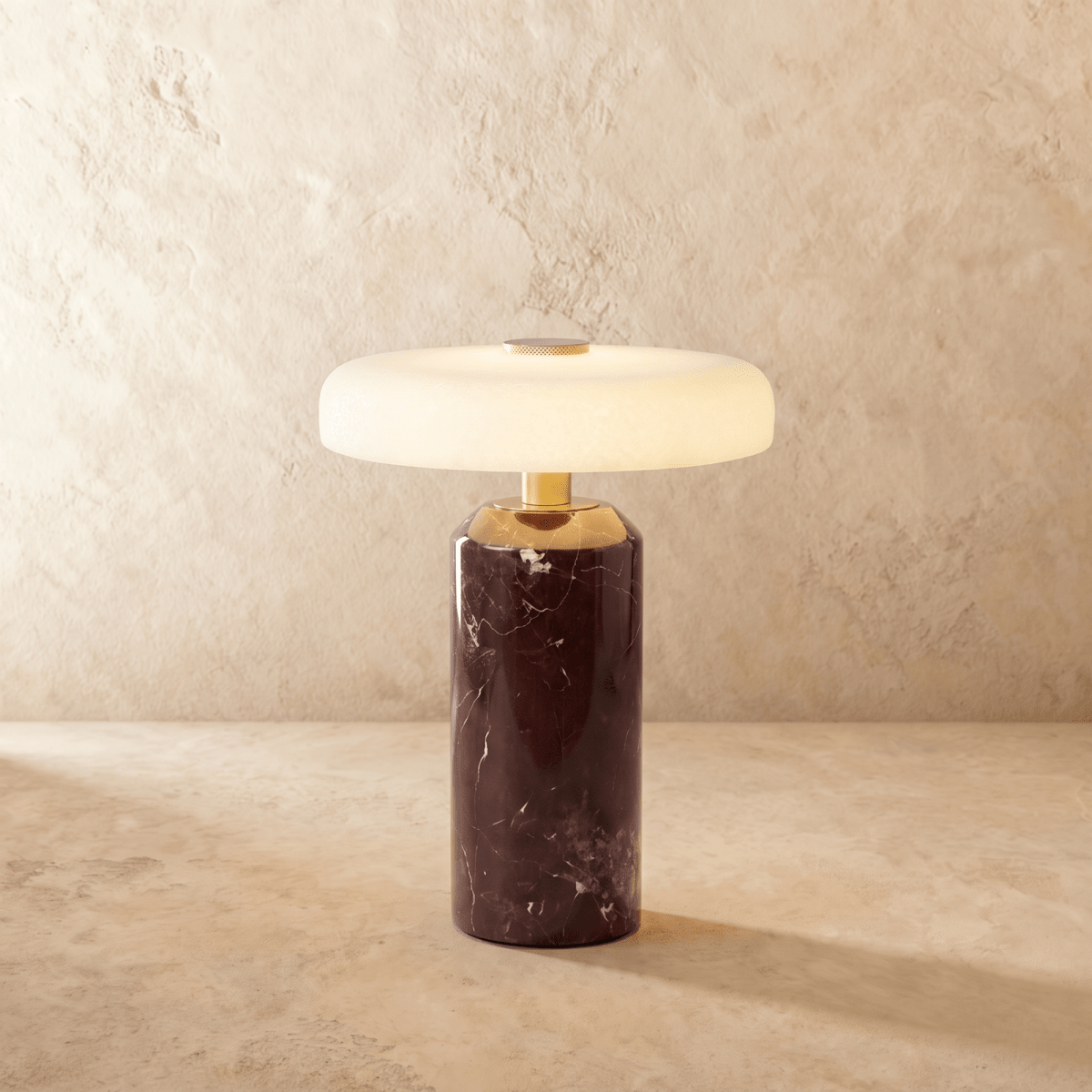 Ophira Contemporary Glass Marble LED Table Lamp Soft Bedside and Console Accent