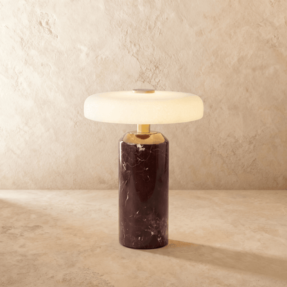 Ophira Contemporary Glass Marble LED Table Lamp Soft Bedside and Console Accent