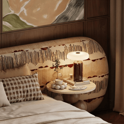 Ophira Contemporary Glass Marble LED Table Lamp Soft Bedside and Console Accent