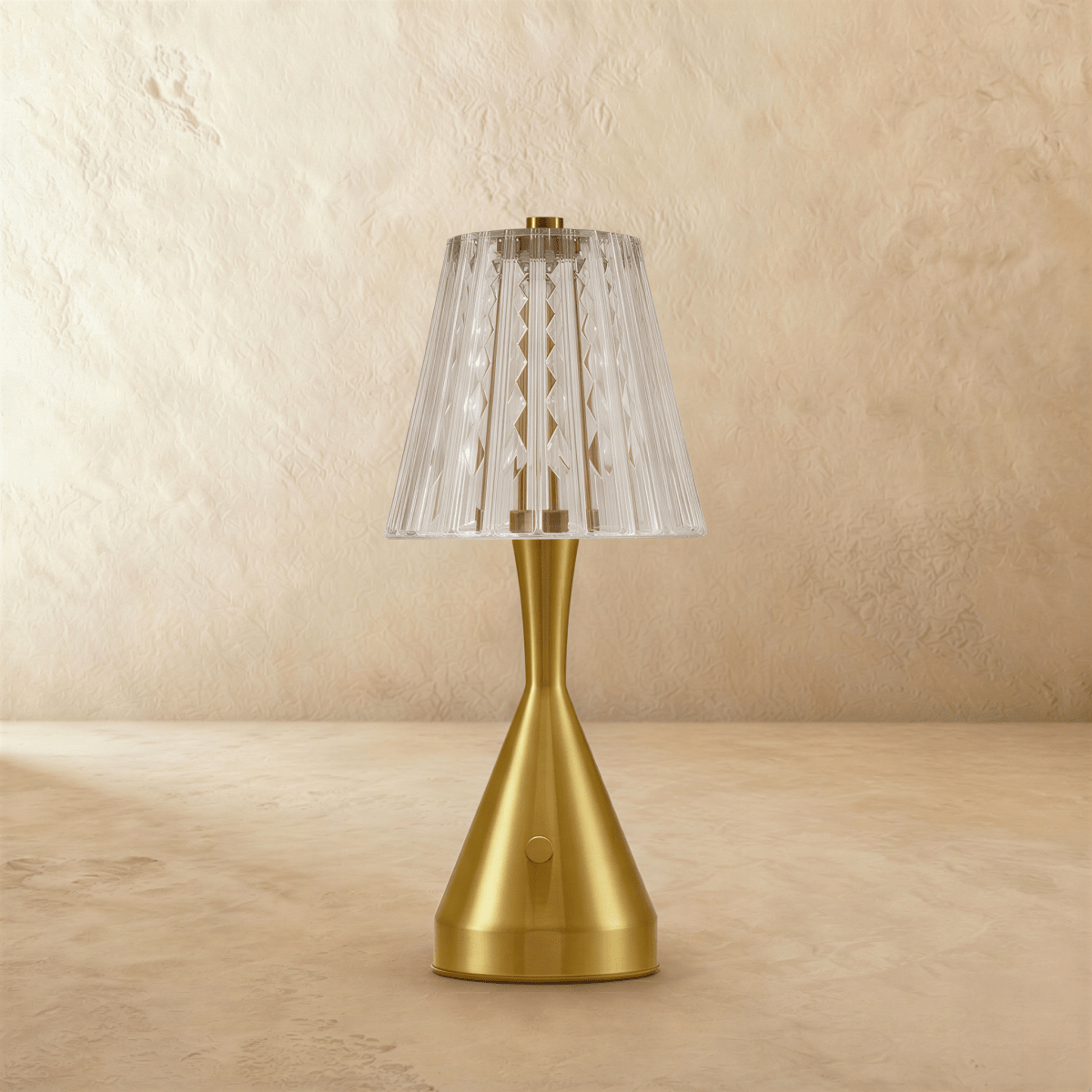 Dorevelle Retro Acrylic Metal Table Lamp with Integrated LED for Bedroom Nightstands