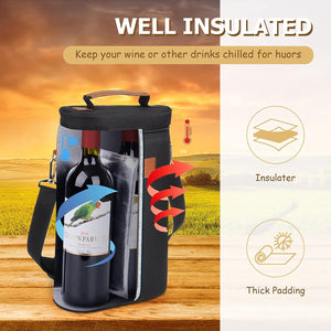 Insulated Dual Wine Bottle Carrier