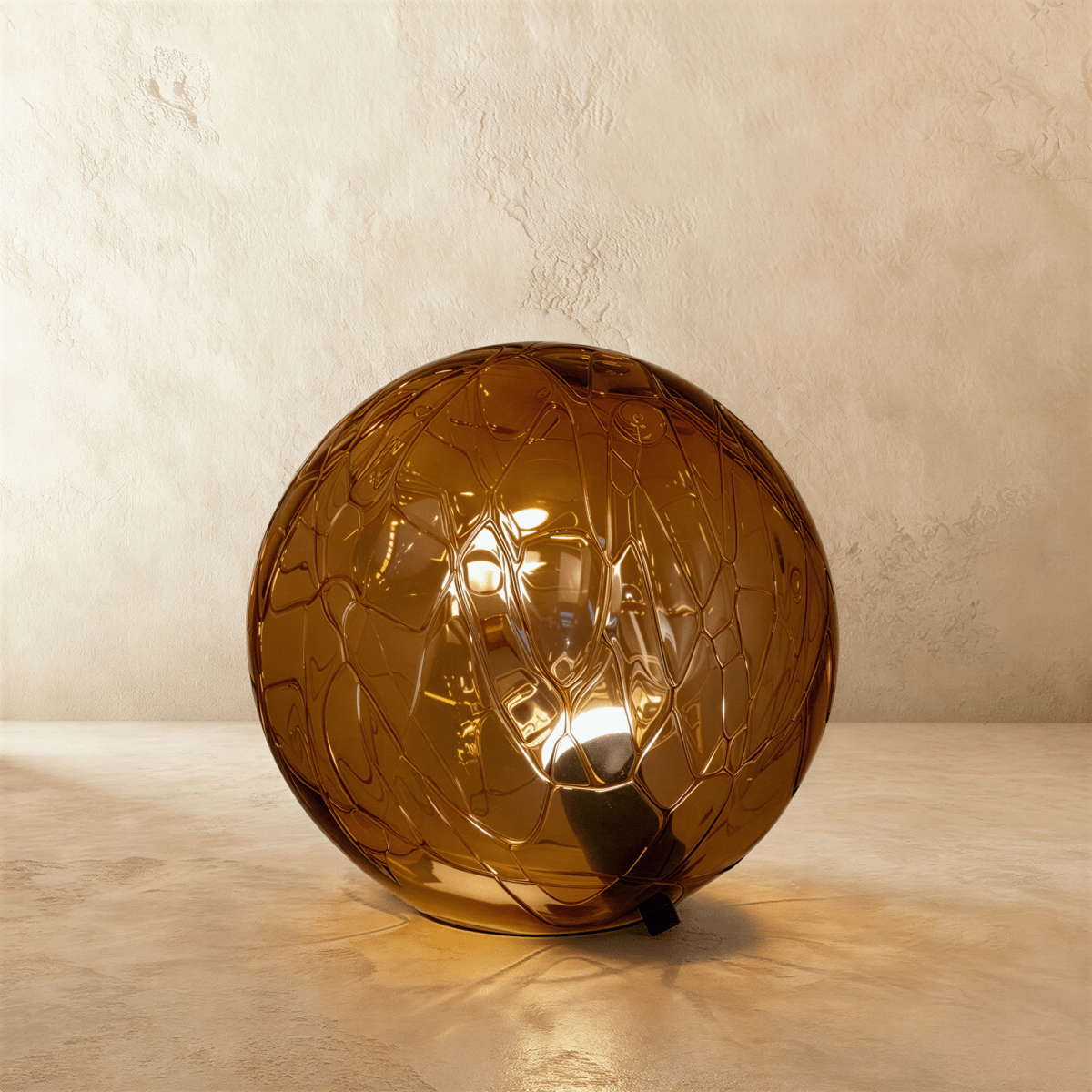 Oriane Modern Glass and Acrylic Table Lamp with Warm E27 Bulb Glow
