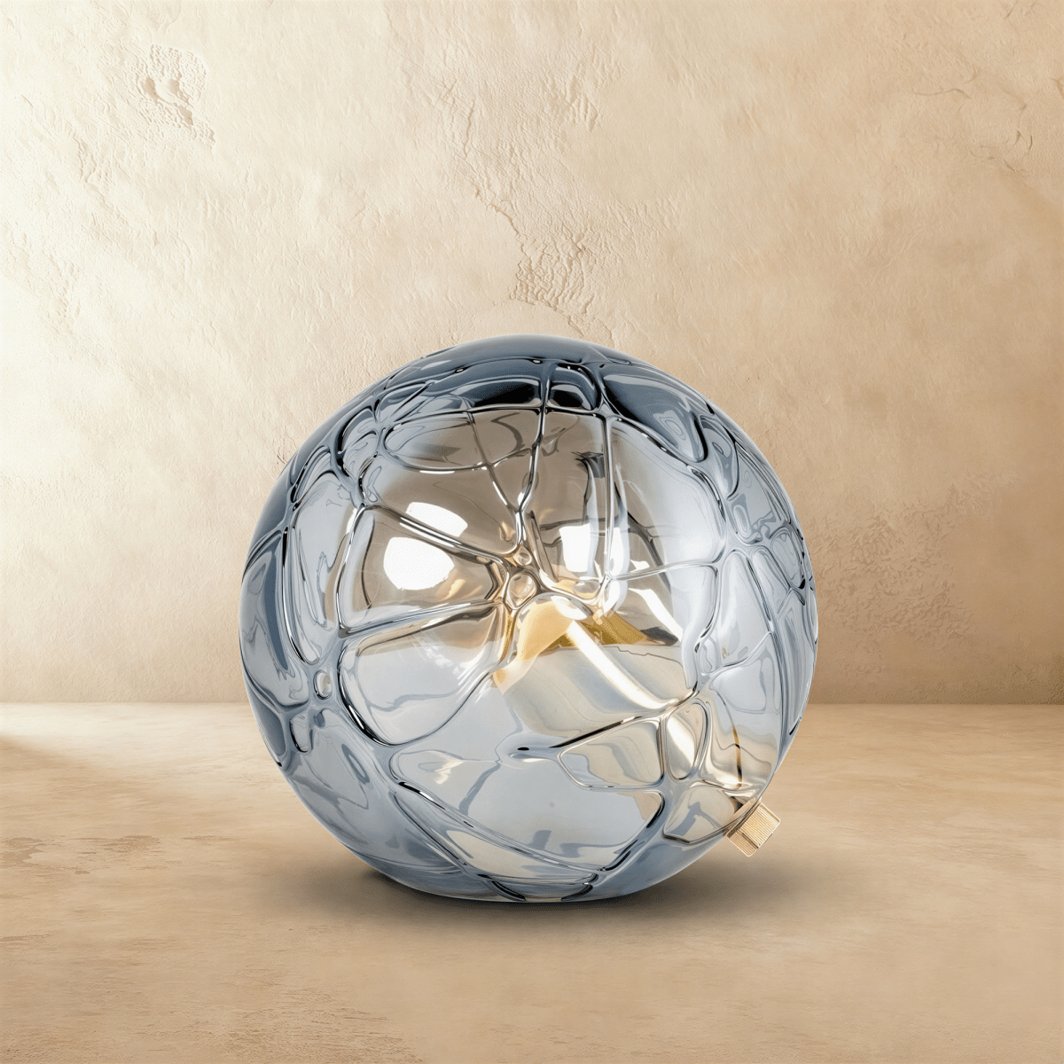Oriane Modern Glass and Acrylic Table Lamp with Warm E27 Bulb Glow