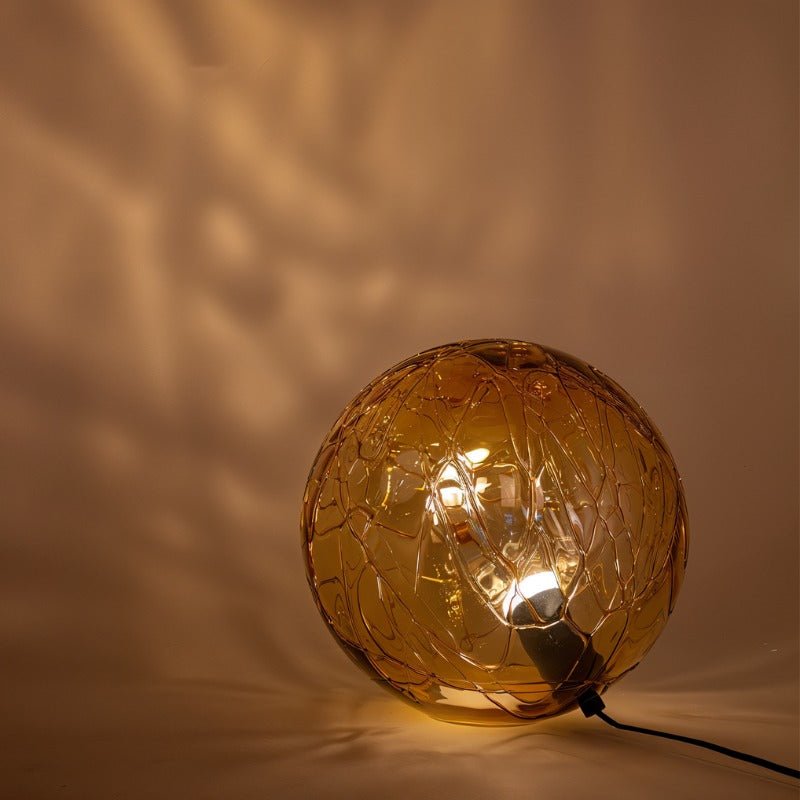 Oriane Modern Glass and Acrylic Table Lamp with Warm E27 Bulb Glow