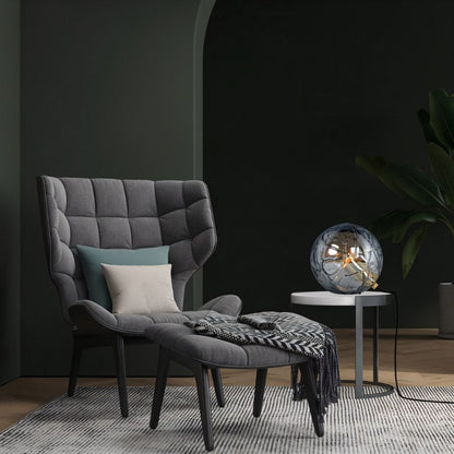 Oriane Modern Glass and Acrylic Table Lamp with Warm E27 Bulb Glow