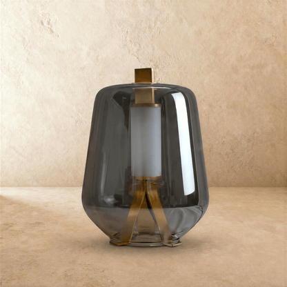 Silverain Modern Metal LED Table Lamp with Warm Glow for Bedroom Nightstands