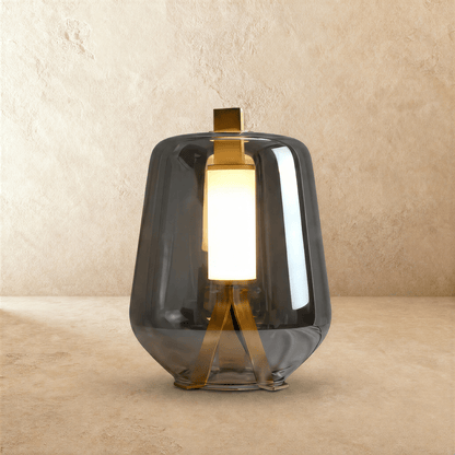 Silverain Modern Metal LED Table Lamp with Warm Glow for Bedroom Nightstands