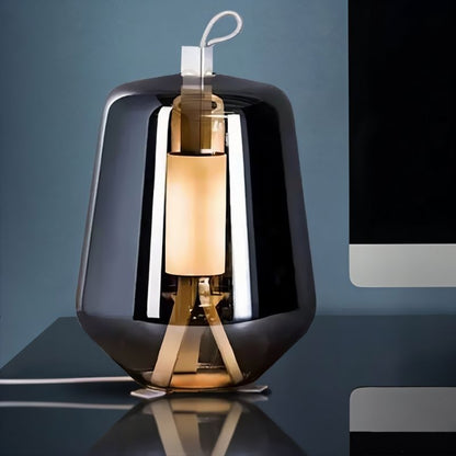 Silverain Modern Metal LED Table Lamp with Warm Glow for Bedroom Nightstands
