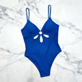 Blue O-Ring Cutout One-Piece Swimsuit - image 5