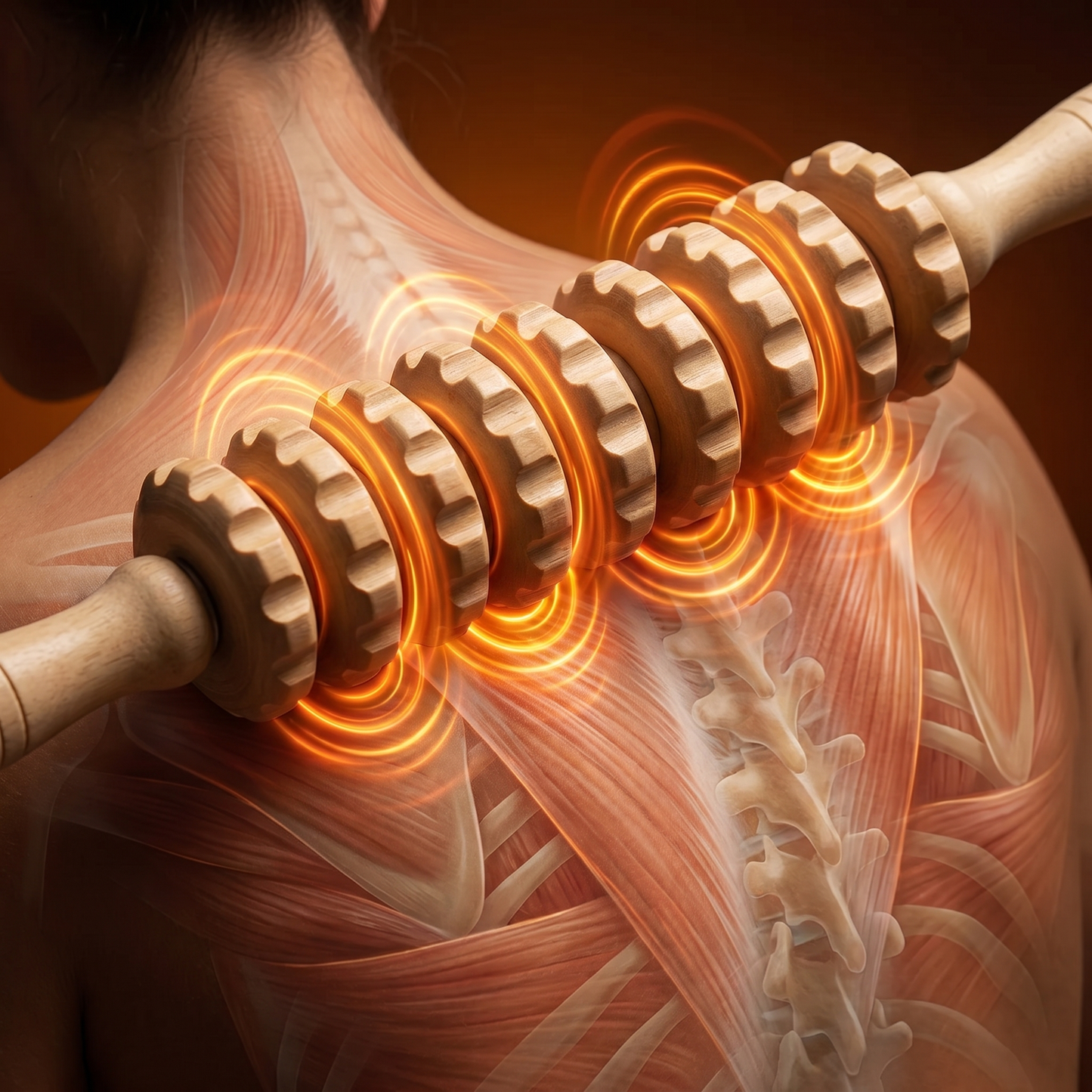 Wooden Fascia Massage Roller