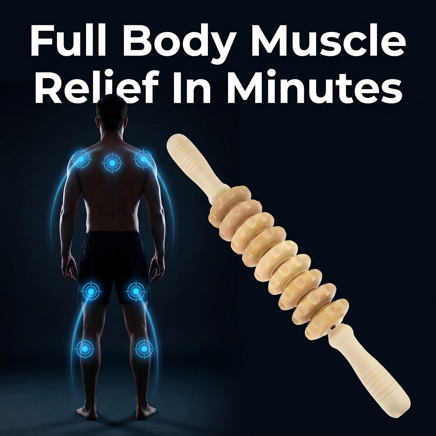 Wooden Fascia Massage Roller