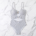 Dotted Ring-Linked Cutout Monokini