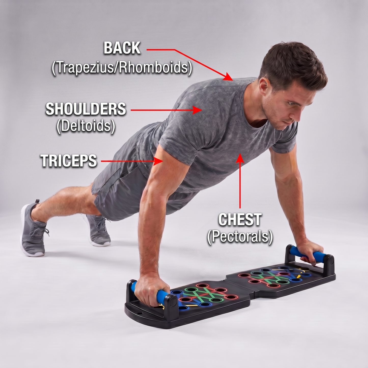 AxioZone 15 Position Push-Up Board