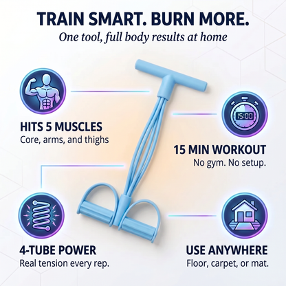 Multi-Tube Full-Body Resistance Pedal Trainer