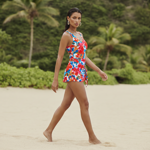 Floral Tummy Control Swimdress