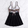 Leopard Print Tummy Control Cutout Swimdress for Women