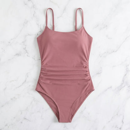 Blush Tummy Control Ruched One-Piece