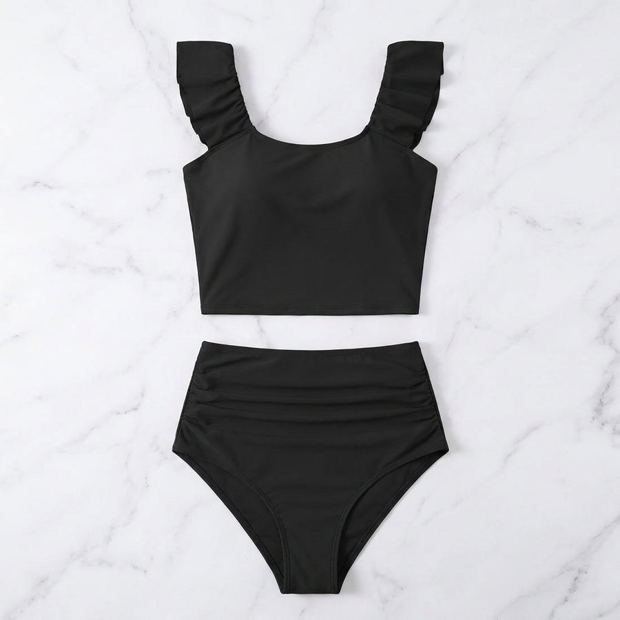 Classic Ruched Tummy Control Tankini Set