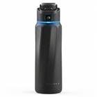 Smart Water Bottle Clean Product Shot - front view showing LED display and stainless steel body