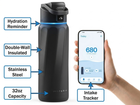 Smart Water Bottle Feature Highlight - hydration reminder, intake tracker, insulated, stainless steel, 32oz
