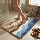 Seaside Footprint Pattern Bath Mat lifestyle