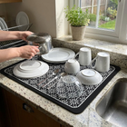 Mandala Kitchen Dish Drying Mat lifestyle