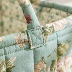 Floral Canvas Storage Basket – Detail Close-Up
