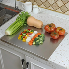 Stainless Steel Cutting Board with Spill Guard – Scale Reference