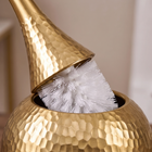 Gold-Tone Toilet Brush Set
