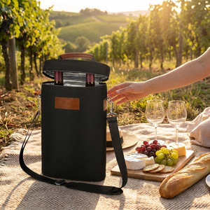 Insulated Dual Wine Bottle Carrier Bag ChillMate lifestyle