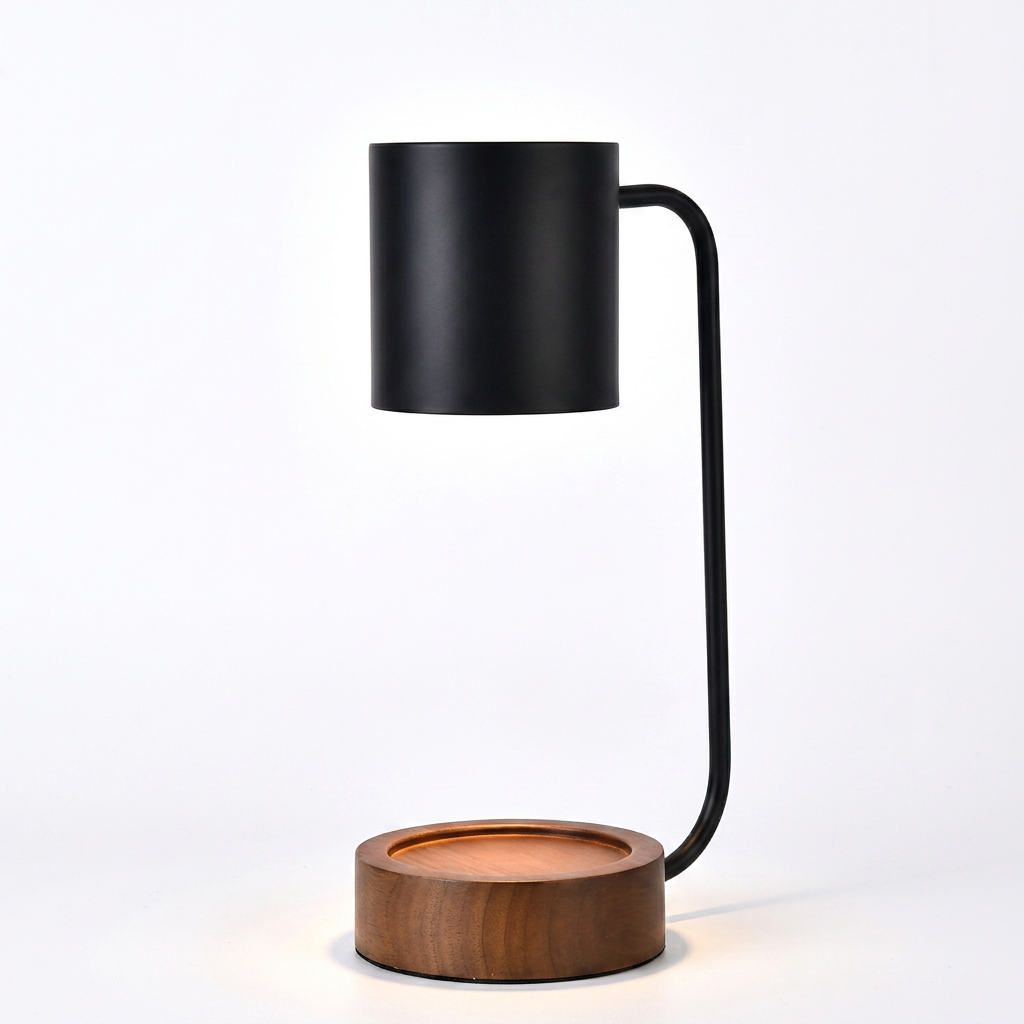 Kioro Warm Wood Dimmable Table Lamp Japanese Minimalist Bedside Light with Timer