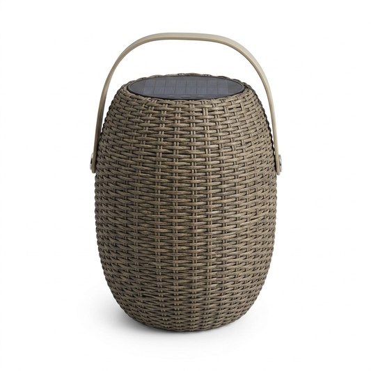 Solstra Solar LED Lantern Portable Waterproof Outdoor Basket Light for Patio and Camping