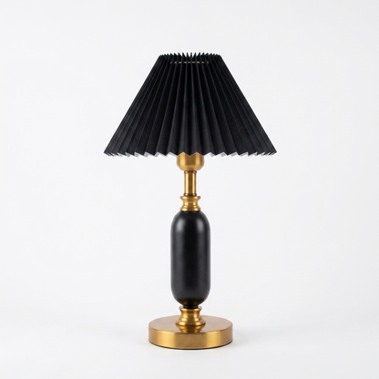 Colette Pleated Shade Table Lamp Classic French Column Light for Bedroom and Study