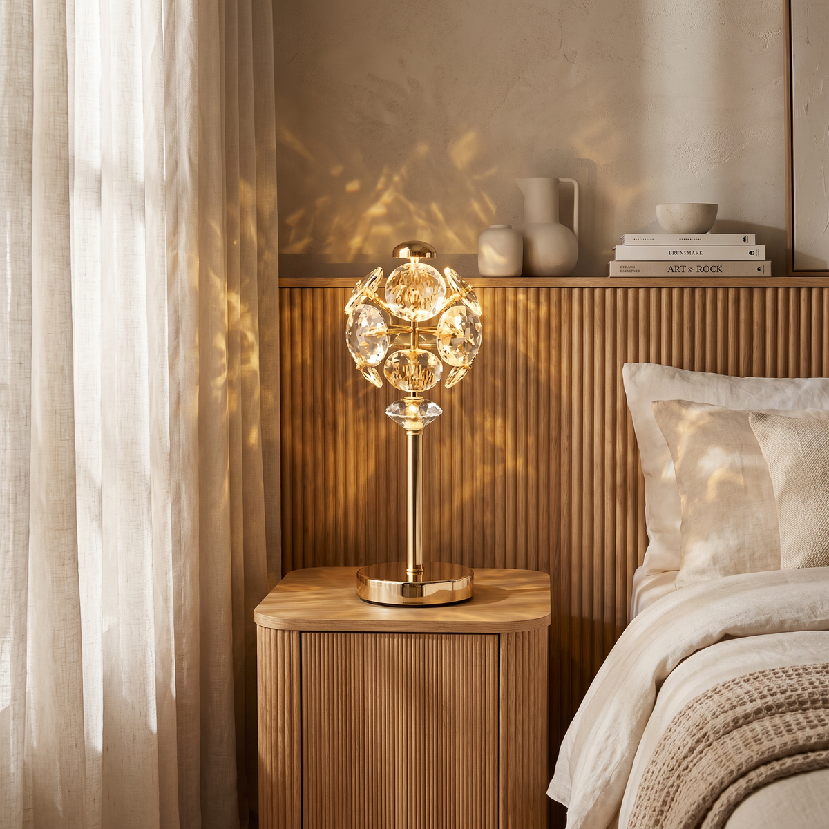 Lumandre Modern Metal LED Table Lamp Compact Bedside and Console Accent Light