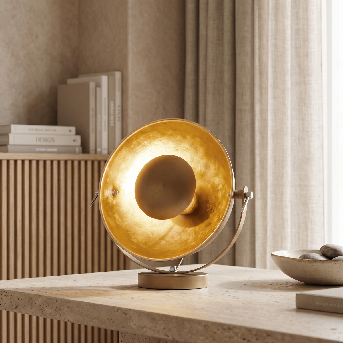 Castellane Modern Brass Iron Table Lamp with Warm E27 Glow for Bedroom Nightstands