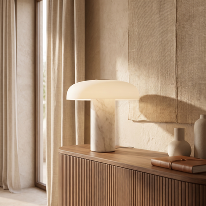 Umbriel Modern Metal LED Table Lamp with Warm Glow for Bedroom Decor