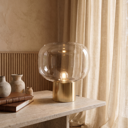 Vercelli Modern Aluminum Glass Table Lamp with Warm E27 Glow for Bedroom