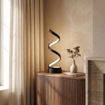 Cordelia Modern Aluminum Table Lamp with Integrated LED for Bedroom Accent Lighting