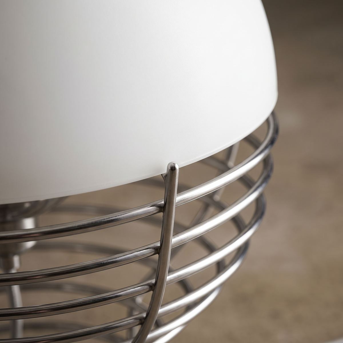 Maravelle table lamp macro of glass and metal hardware junction