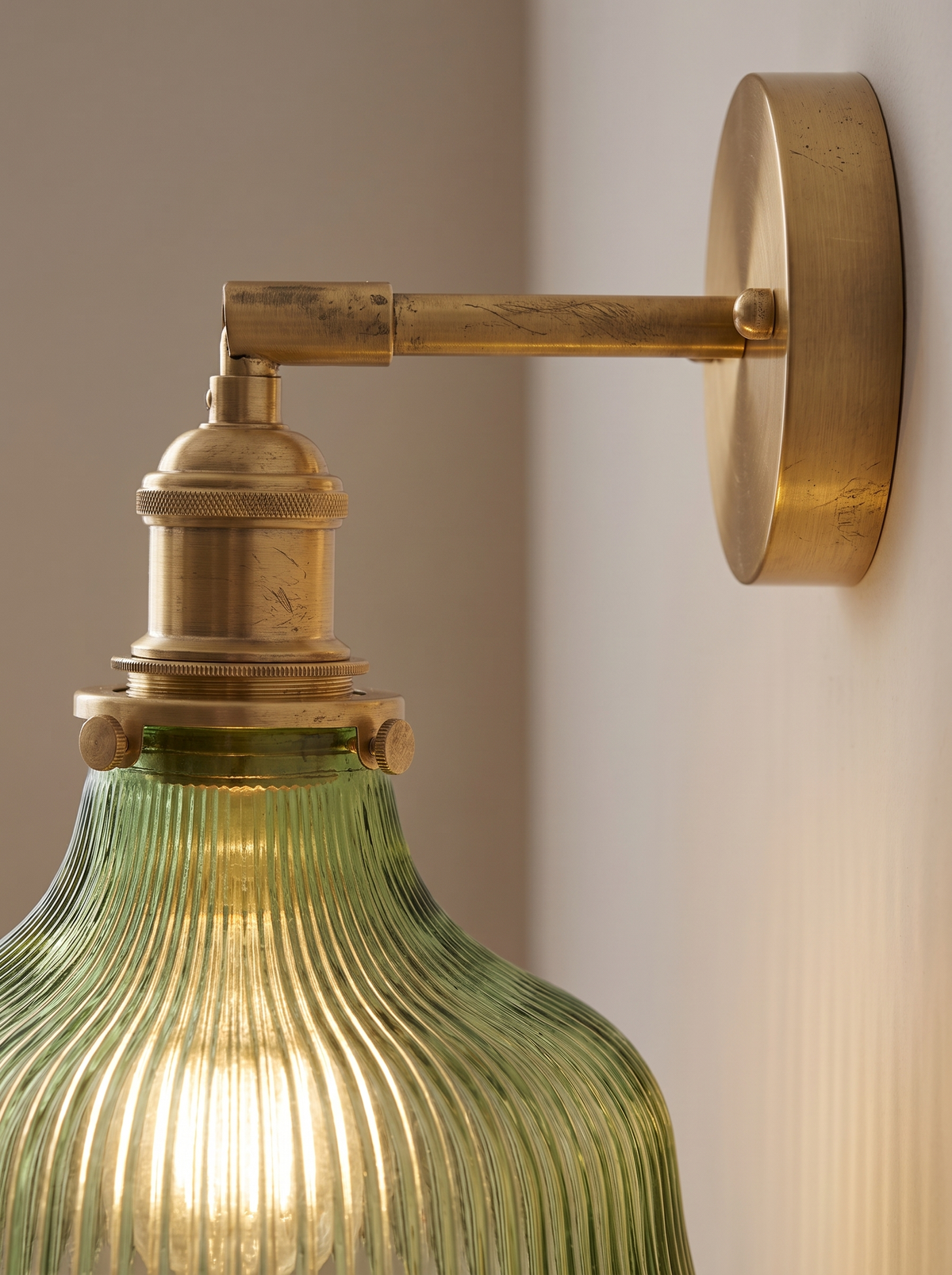 Bellarose wall sconce close up, Focused Warmth