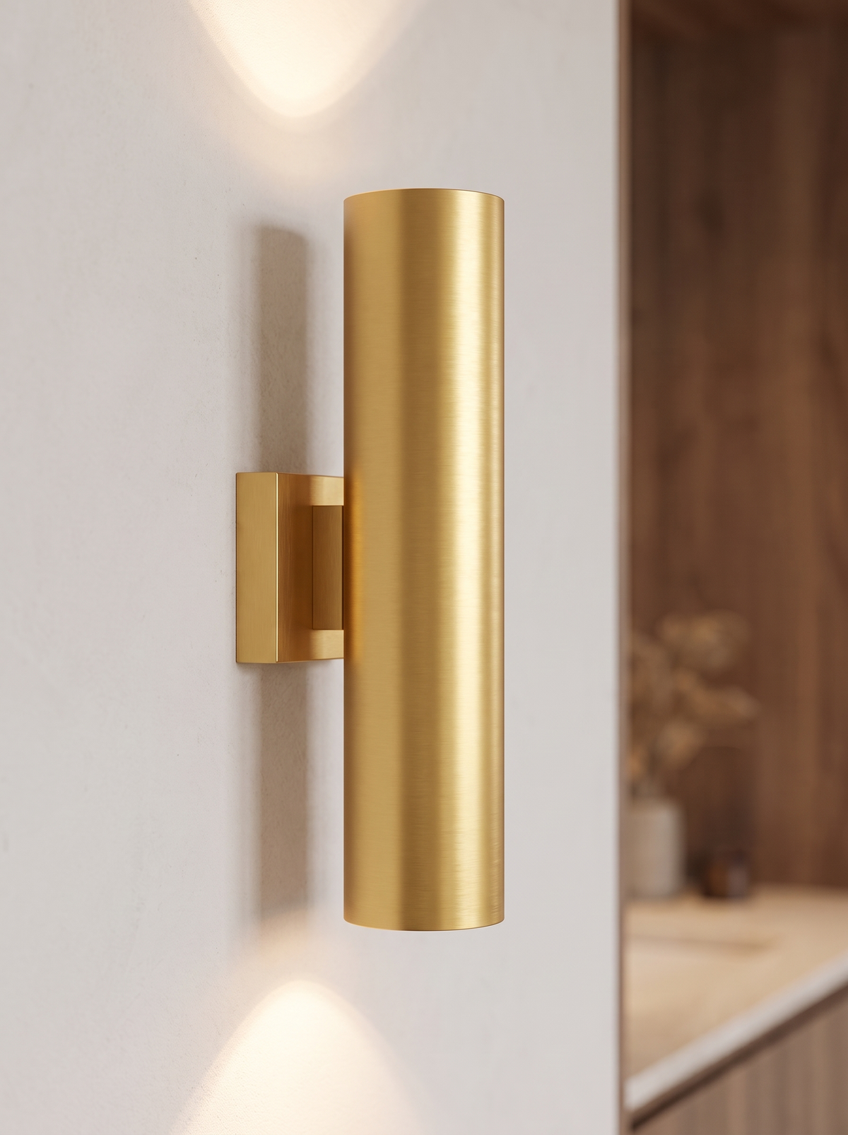 Kallista wall sconce close up, Twice the Warmth
