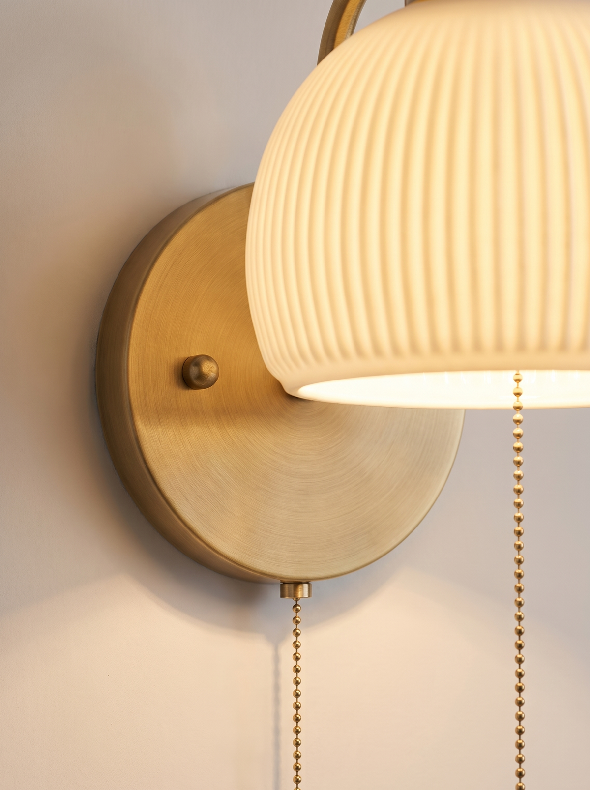 Lumelle wall sconce close up, One Light, Fully Considered