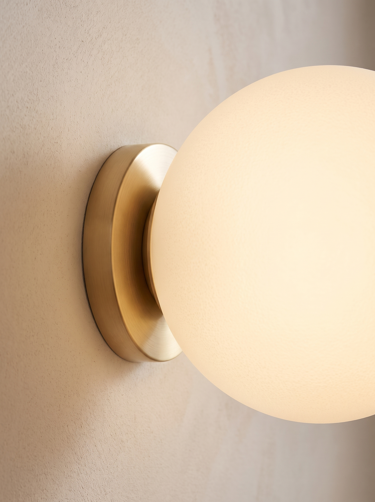 Jessamine wall sconce close up, Focused Warmth